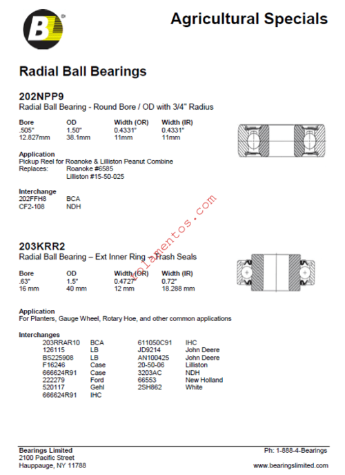 catálogo de rolamentos especiais para aplicação no segmento agrícola BL 2018 - inglês - Image 2