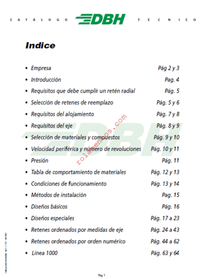 catálogo geral de retentores DBH 2005 - espanhol - Image 2